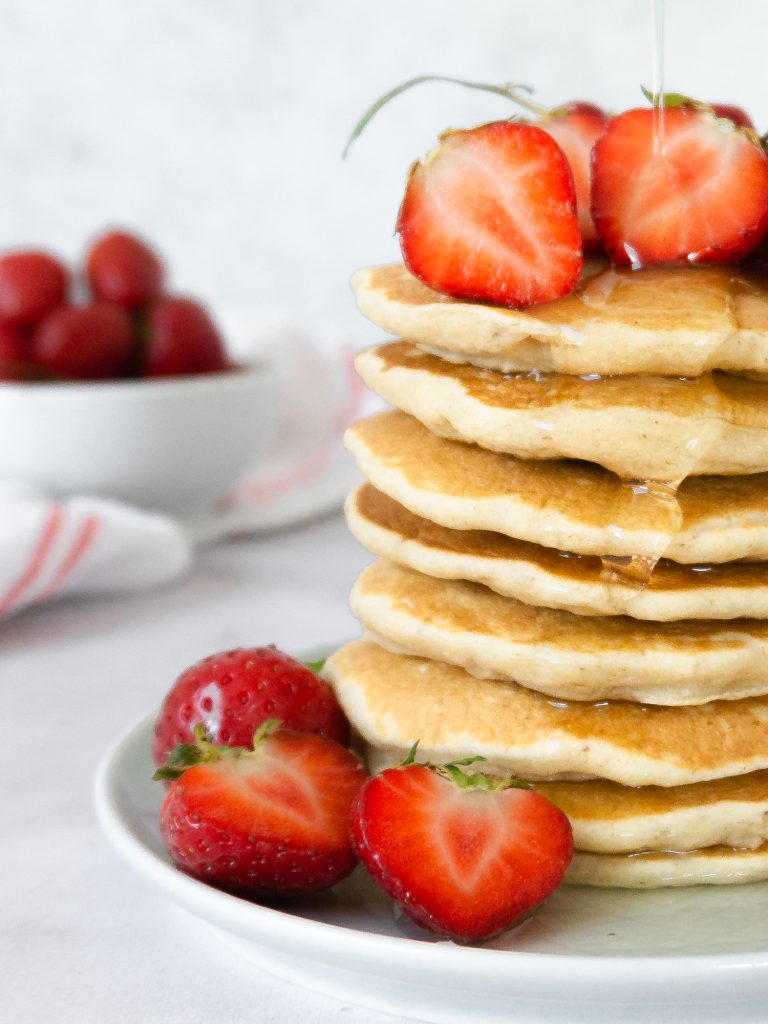 Grundrezept für vegane Pancakes mit Haferflocken ohne Banane