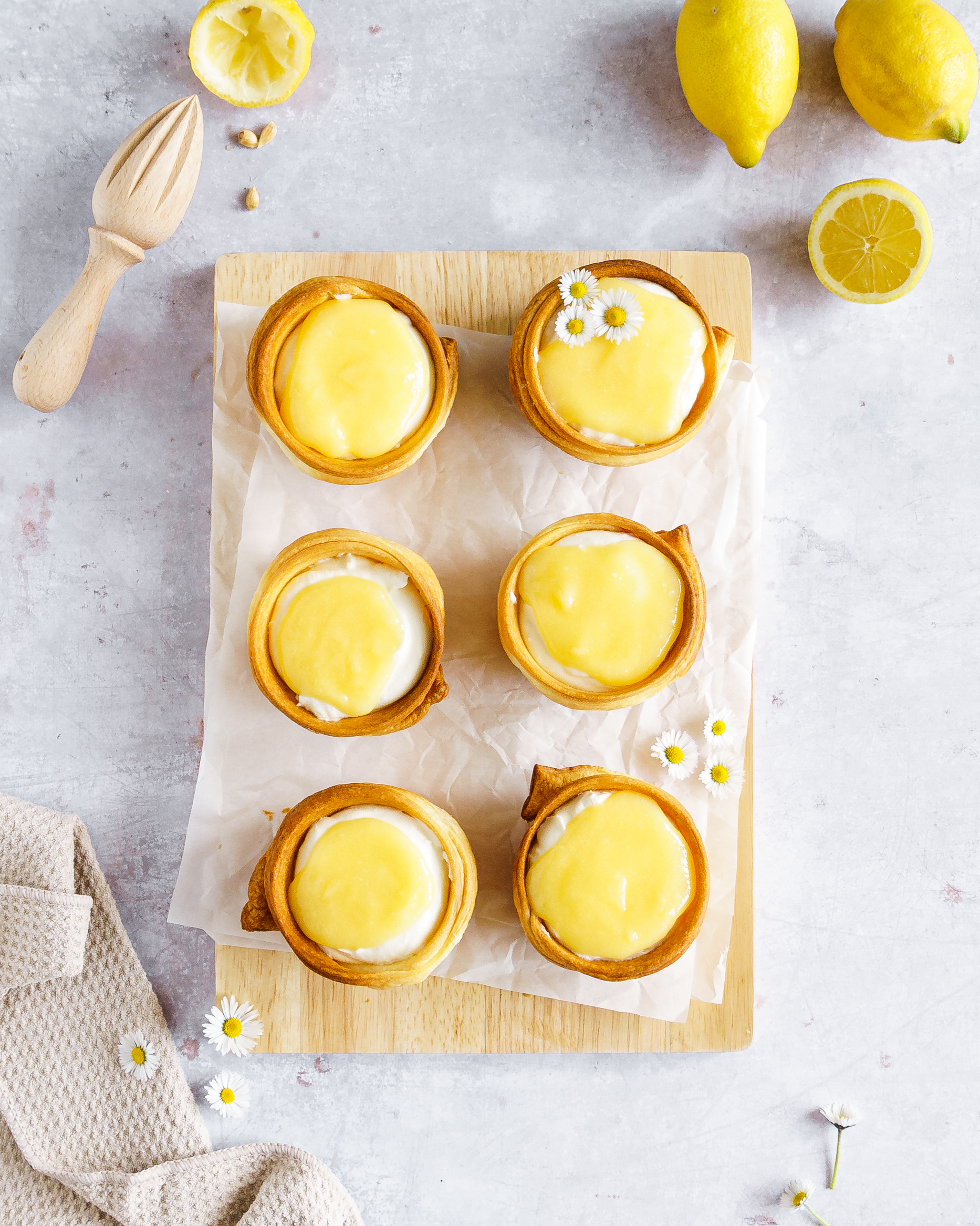 Zitronen Croissant Buns