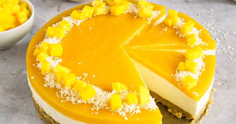 Mango Cheesecake ohne Backen